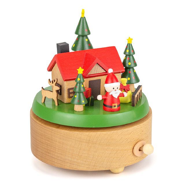 Sky City Log Music Box Carousel Music Box Creative Children's Birthday Gift