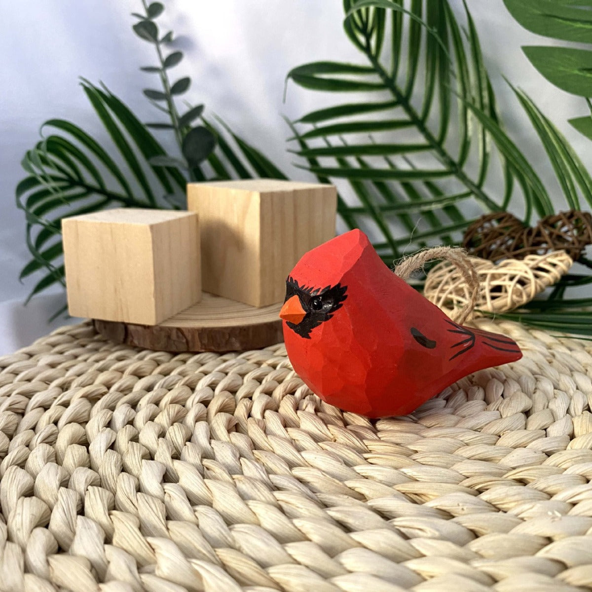 Solid Wood Hand-carved Basswood Wood Carving Bird Ornaments Cute Gift Series