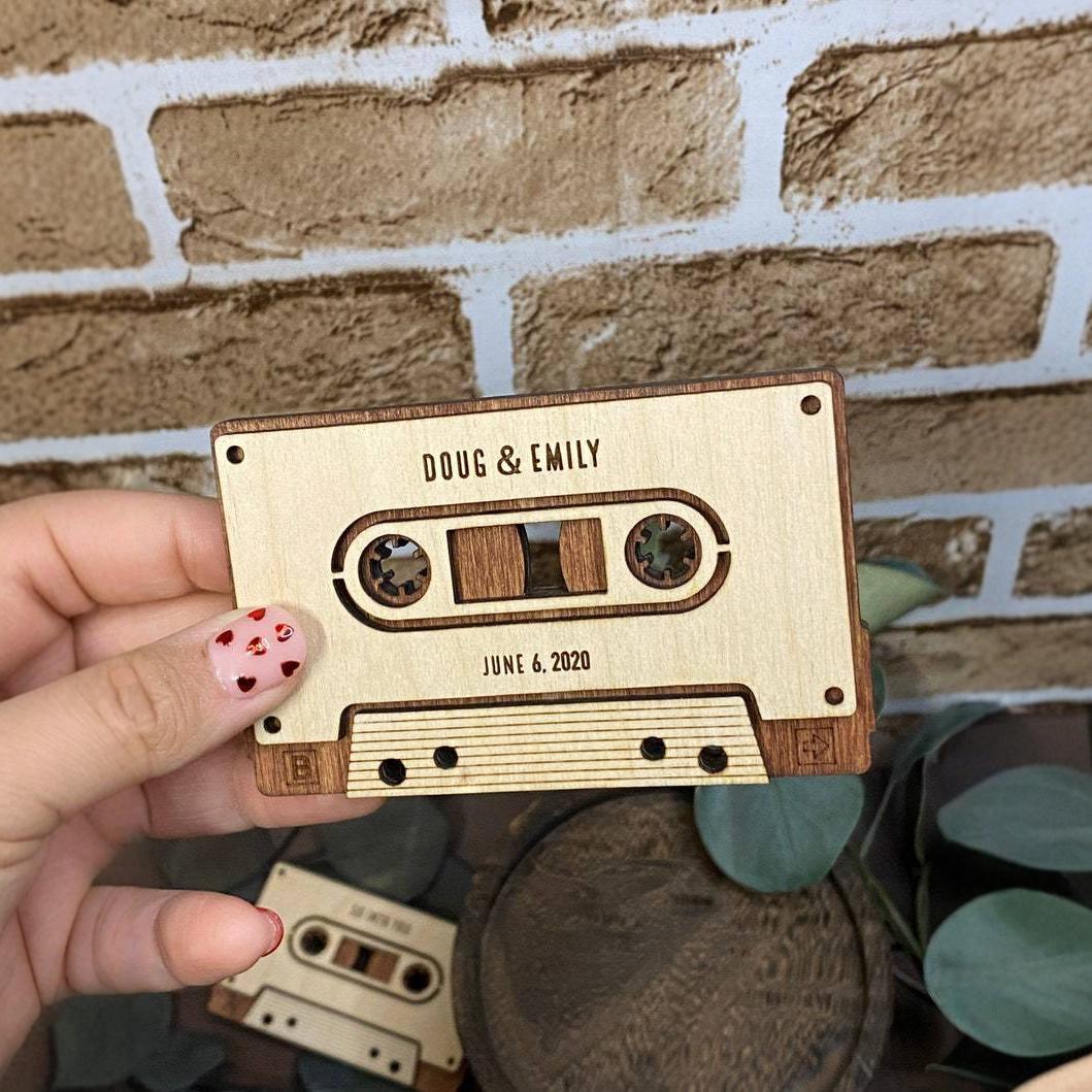 Personalized Playback Tape Records Home Desktop Decorative Ornaments Wooden Crafts