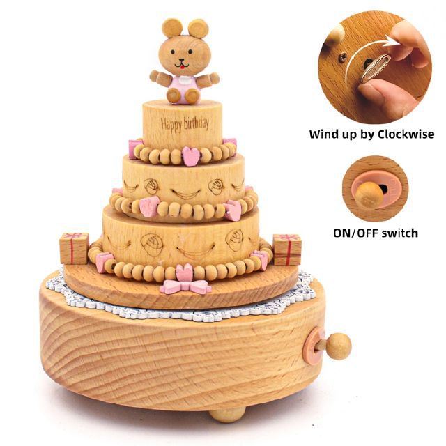 Sky City Log Music Box Carousel Music Box Creative Children's Birthday Gift