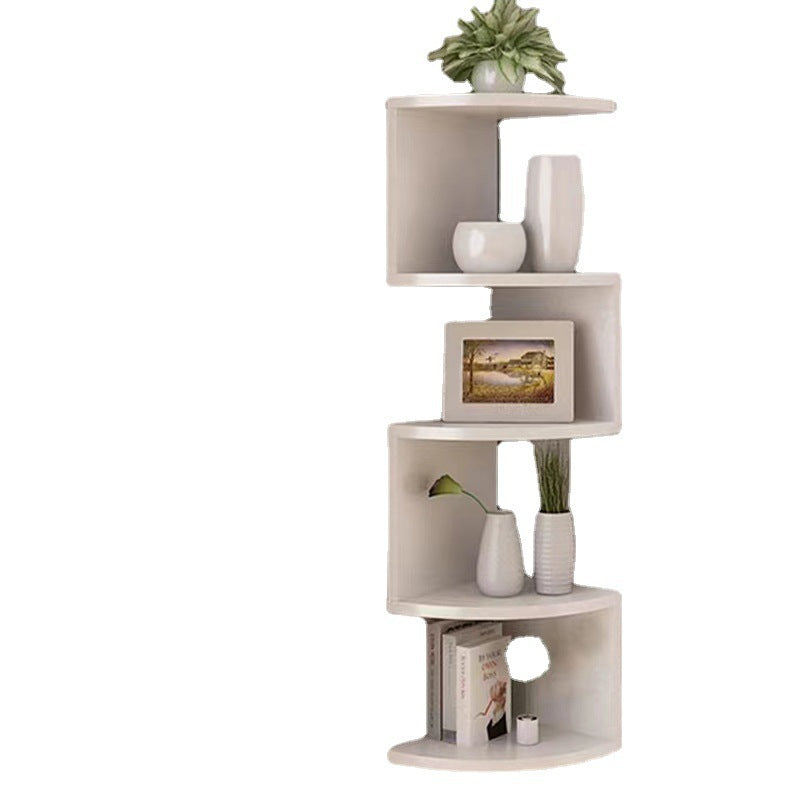 Storage Rack Creative Home Wall Corner Triangle Storage Rack Wall Hanging 5-layer Semicircle Partition Wall Corner Bookshelf