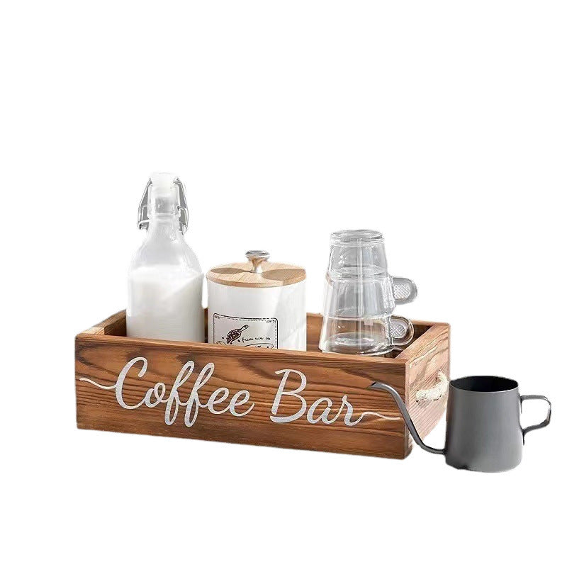 Wooden Living Room Desktop Sundries Finishing Box Portable Coffee Machine Storage Box Solid Wood Square Item Storage Box