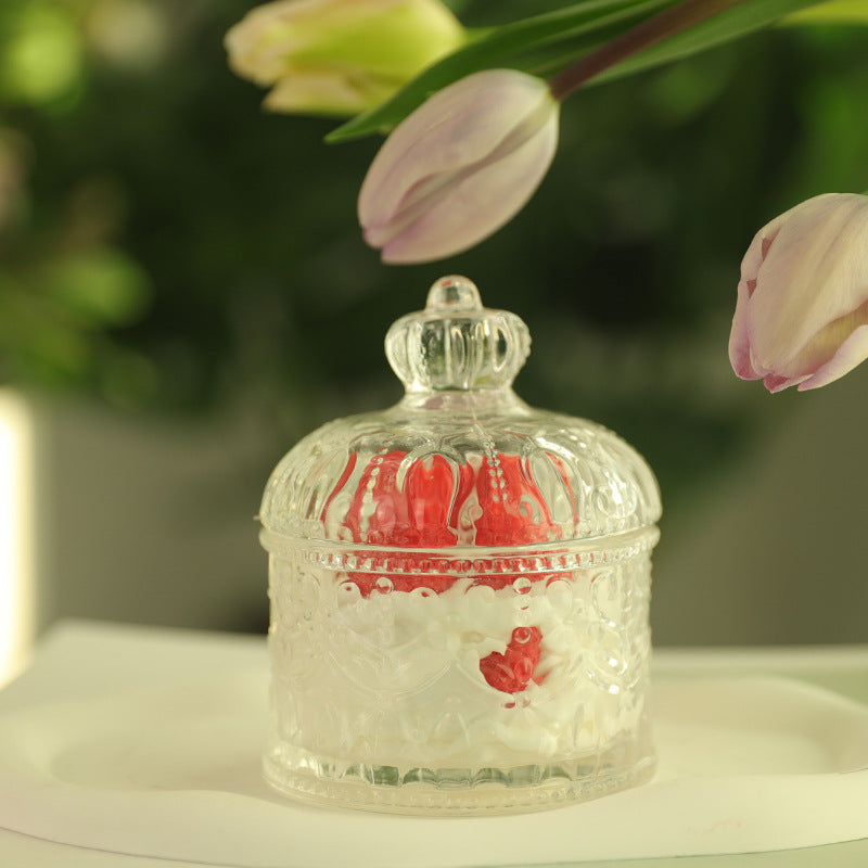 Handmade Scented Candle Sample Creative Handmade Birthday Gift Ornaments Cute Strawberry Shape Accompanying Gift Scented Candle