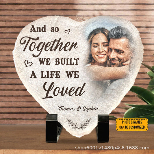 Personalized DIY Heart-shaped Stone Gift Custom Anniversary Souvenir Ornaments