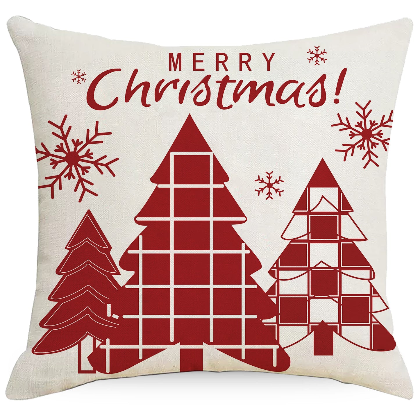 Christmas Linen Pillow Cover Nordic Holiday Home Decoration Pillow Sofa Car Cushion Cover