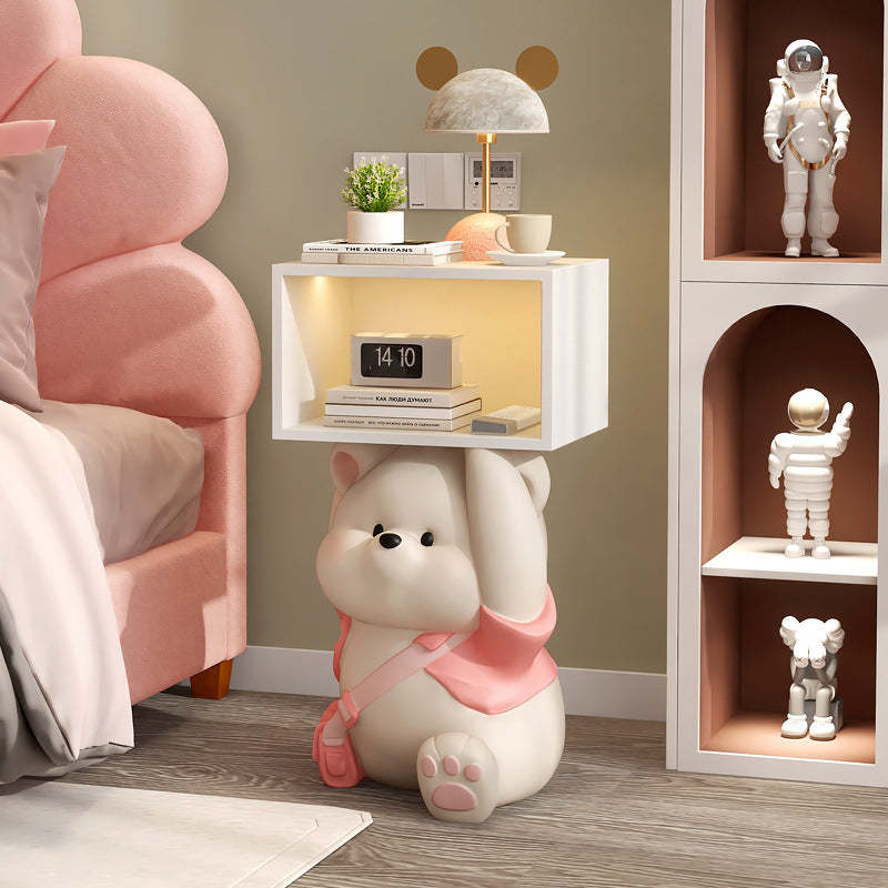 Cartoon Bear Children's Room Bedroom Bedside Cabinet Storage Cabinet Ornaments Living Room Sofa Side Home Decorations