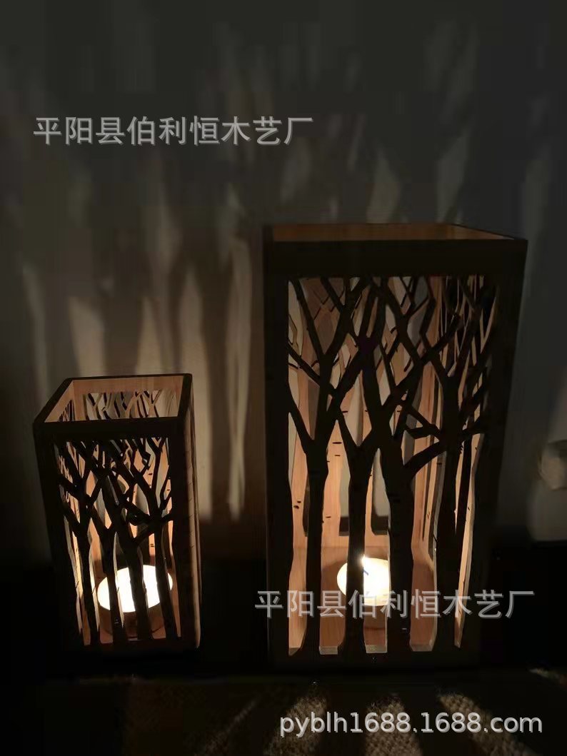 Wooden Lantern Candle Holder Wooden Lantern Candle Holder Desktop Decorative Ornaments