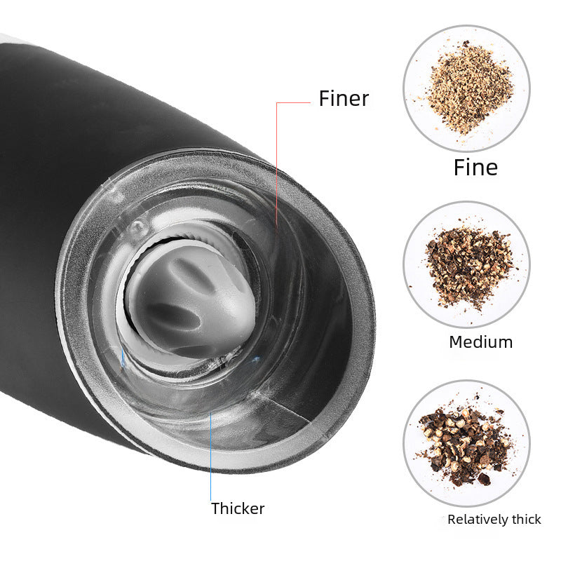 Electric Pepper Grinder Pepper Sea Salt Powder Gravity Induction Stainless Steel Automatic Grinding Bottle