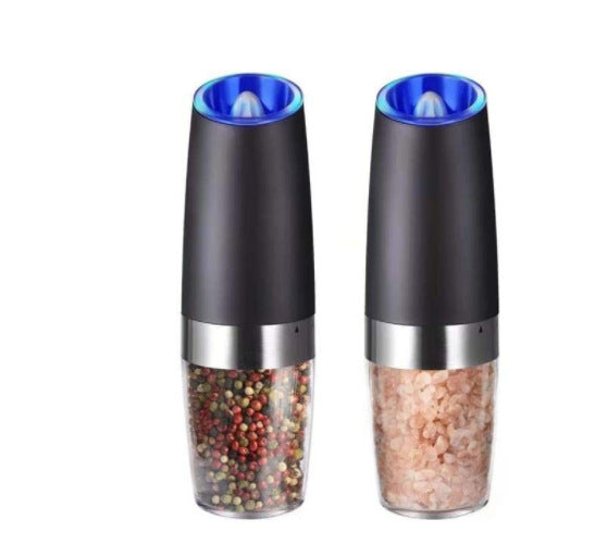 Electric Pepper Grinder Pepper Sea Salt Powder Gravity Induction Stainless Steel Automatic Grinding Bottle