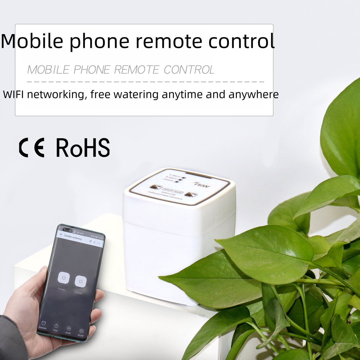 WIFI Smart Double Pump Automatic Watering Device Mobile Phone Remote Control Watering Device Balcony Flower Gardening Potted Irrigation