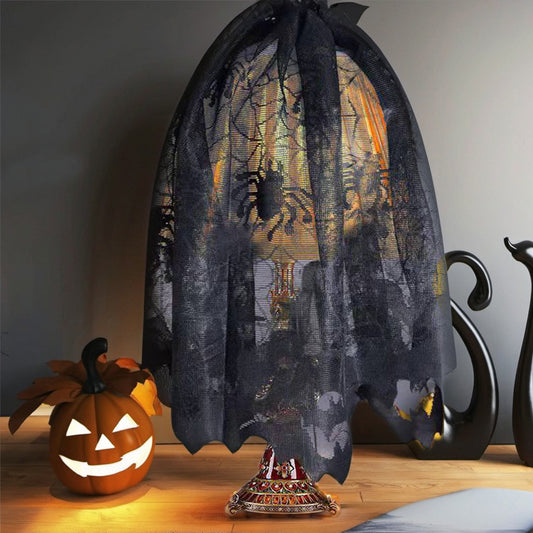 Halloween Lampshade Short Curtain Lace Curtain Window Screen