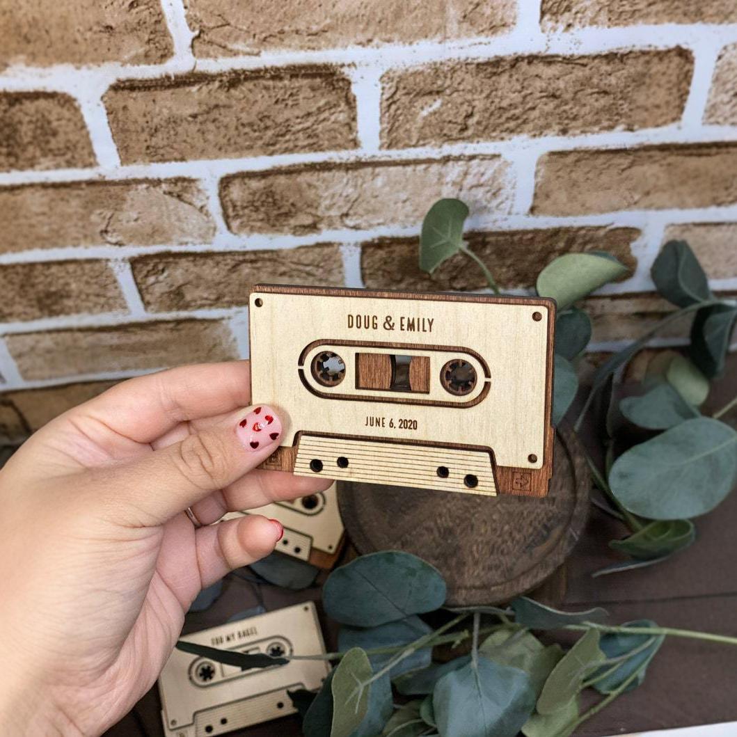 Personalized Playback Tape Records Home Desktop Decorative Ornaments Wooden Crafts