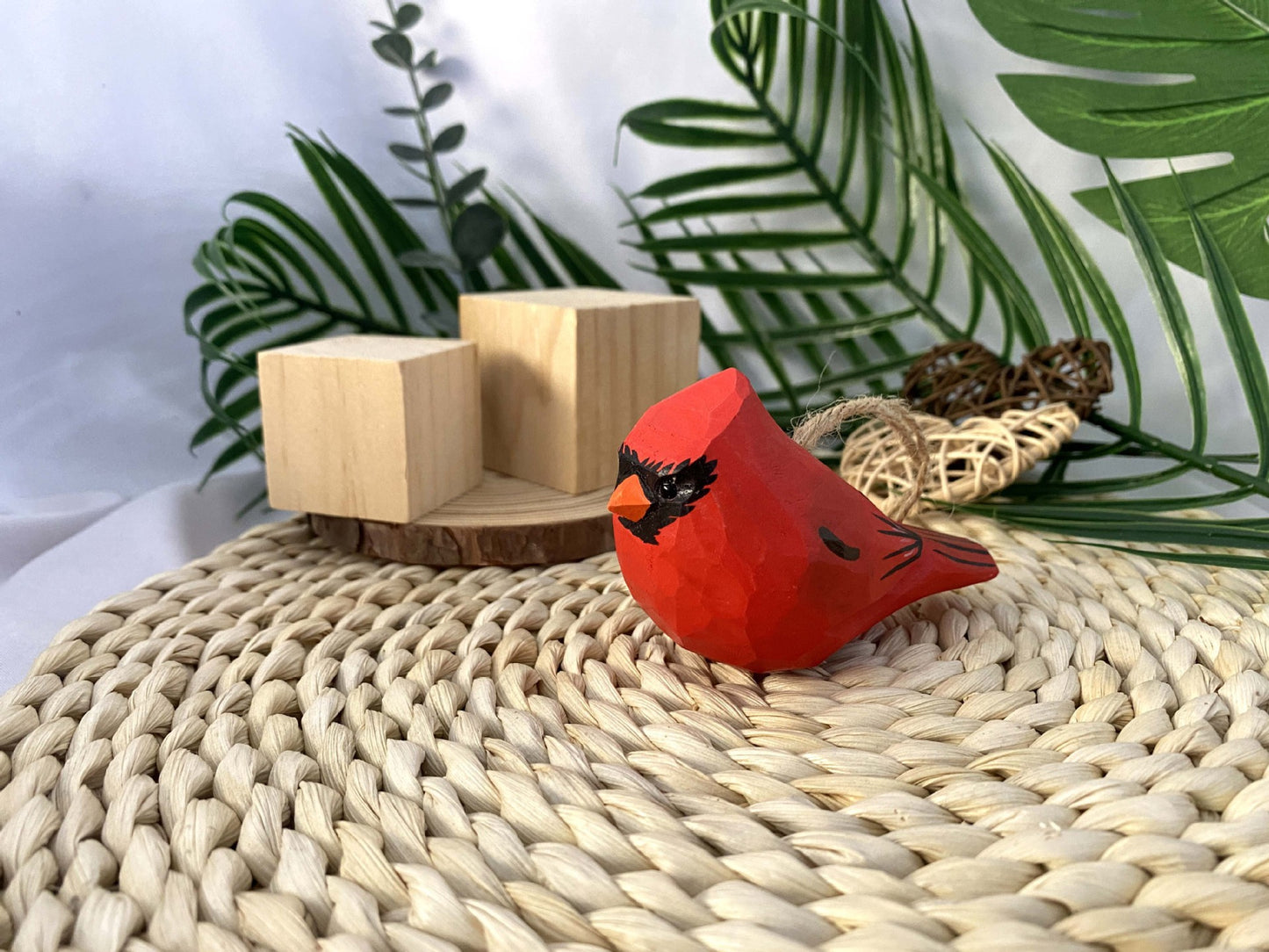 Solid Wood Hand-carved Basswood Wood Carving Bird Ornaments Cute Gift Series