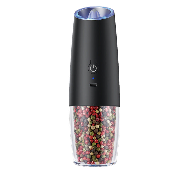 Electric Pepper Grinder Pepper Sea Salt Powder Gravity Induction Stainless Steel Automatic Grinding Bottle