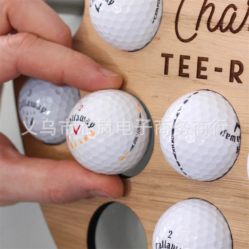 Personalized Golf Ball Wall Art Golf Gift Golf Rack Father's Day Wooden Tag