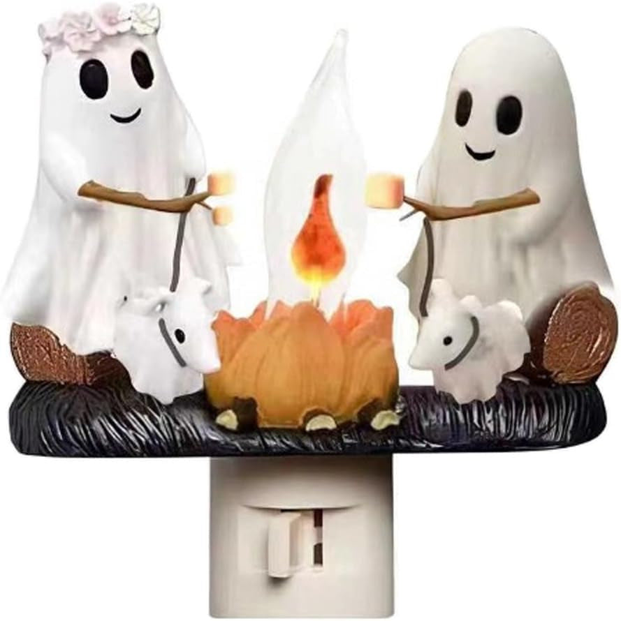 Halloween Ghost Socket Ghost Campfire Flickering Nightlight