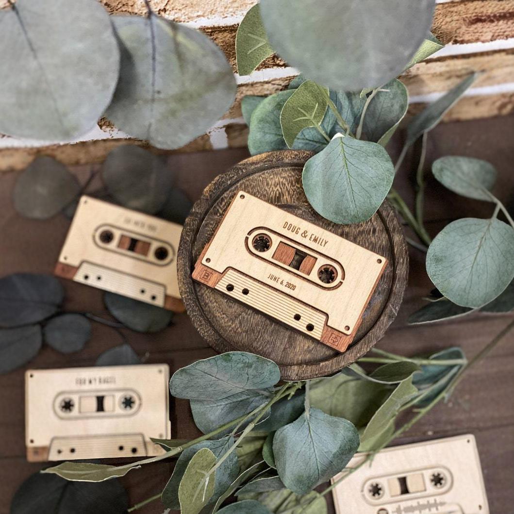 Personalized Playback Tape Records Home Desktop Decorative Ornaments Wooden Crafts