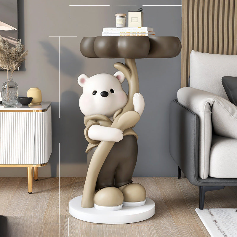 Four-leaf Clover Bear Large Floor Coffee Table Decoration Home Accessories Living Room TV Cabinet Next To Sofa Moving House Gift