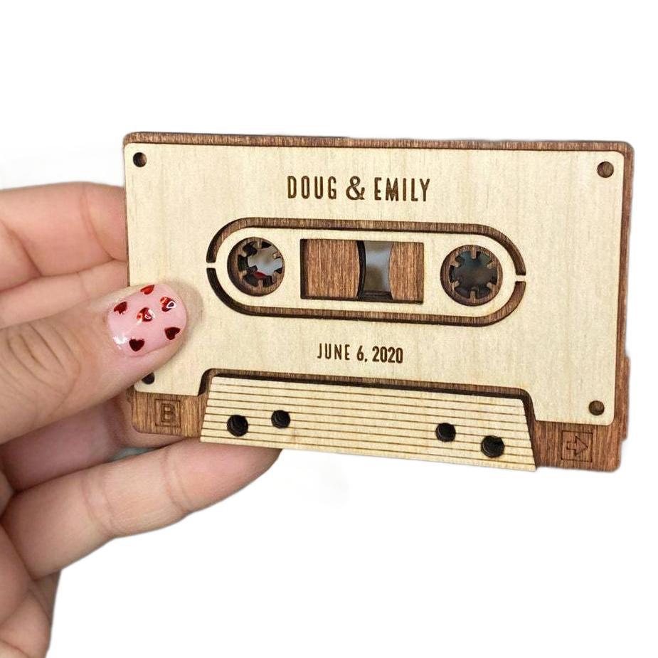 Personalized Playback Tape Records Home Desktop Decorative Ornaments Wooden Crafts