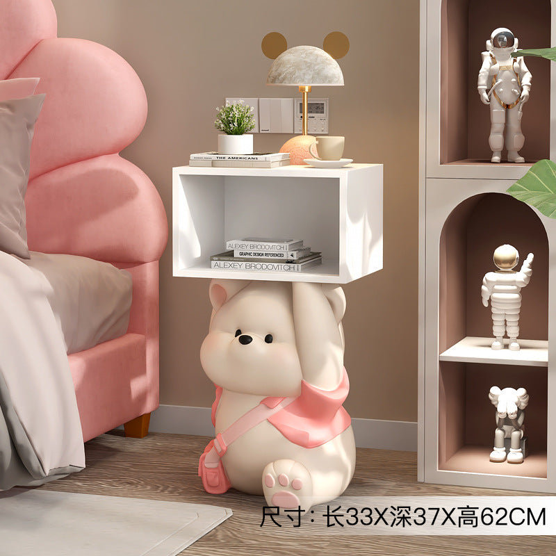 Cartoon Bear Children's Room Bedroom Bedside Cabinet Storage Cabinet Ornaments Living Room Sofa Side Home Decorations