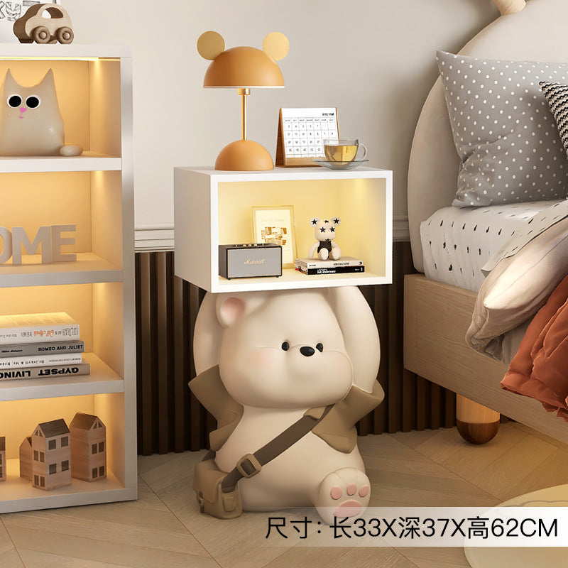 Cartoon Bear Children's Room Bedroom Bedside Cabinet Storage Cabinet Ornaments Living Room Sofa Side Home Decorations