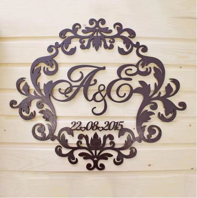 Personalized Iron Laser Cut Decoration Wedding Invitation Souvenir Wall Decoration