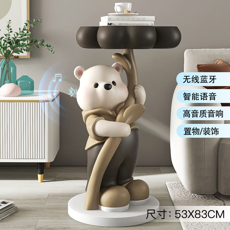 Four-leaf Clover Bear Large Floor Coffee Table Decoration Home Accessories Living Room TV Cabinet Next To Sofa Moving House Gift