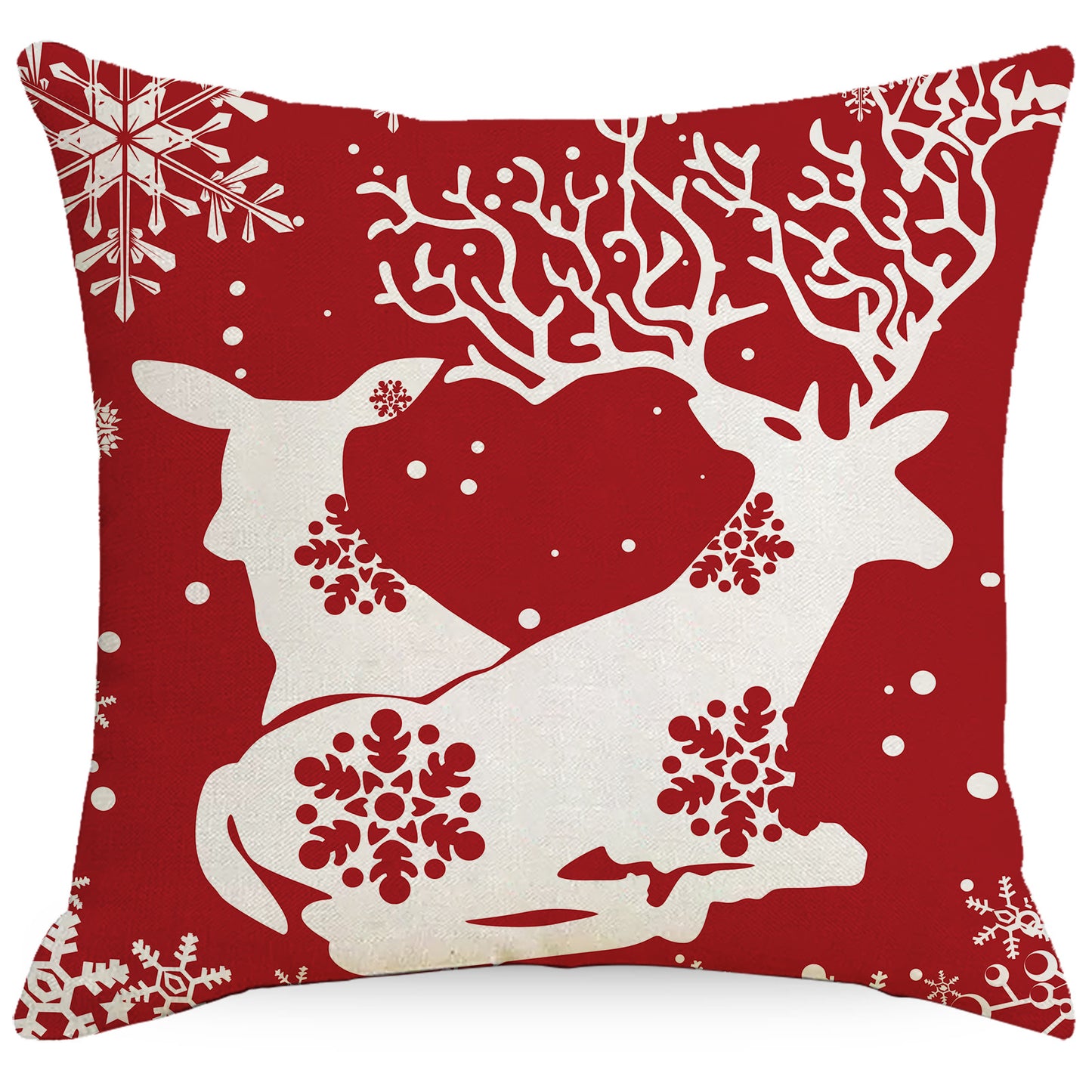 Christmas Linen Pillow Cover Nordic Holiday Home Decoration Pillow Sofa Car Cushion Cover