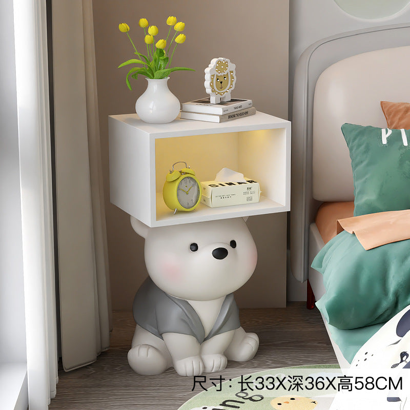 Cartoon Bear Children's Room Bedroom Bedside Cabinet Storage Cabinet Ornaments Living Room Sofa Side Home Decorations