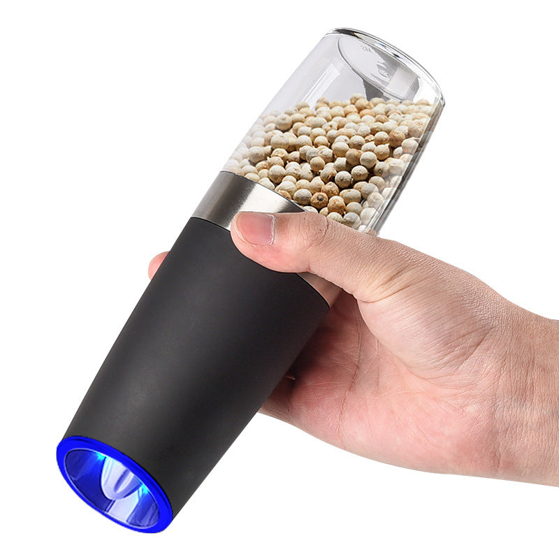 Electric Pepper Grinder Pepper Sea Salt Powder Gravity Induction Stainless Steel Automatic Grinding Bottle