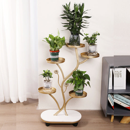 Flower Rack Living Room Outdoor Floor-standing Storage Rack Balcony Simple Modern Flower Pot Rack Iron Plant Storage Rack