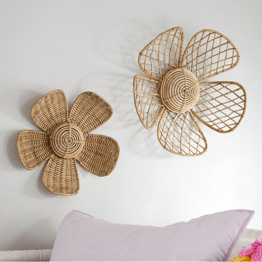 Nordic Flower Ins Wall Decoration Rattan Bed & Breakfast Wall Pendant Flower Creative Living Room Photography Background Wall Decoration