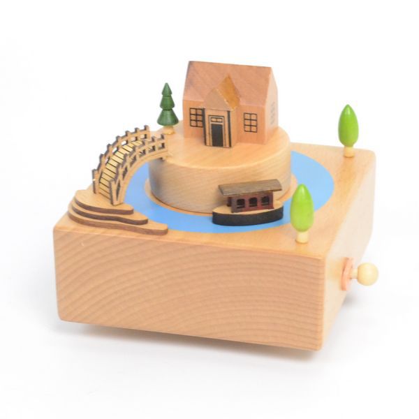 Sky City Log Music Box Carousel Music Box Creative Children's Birthday Gift