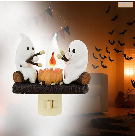 Halloween Ghost Socket Ghost Campfire Flickering Nightlight