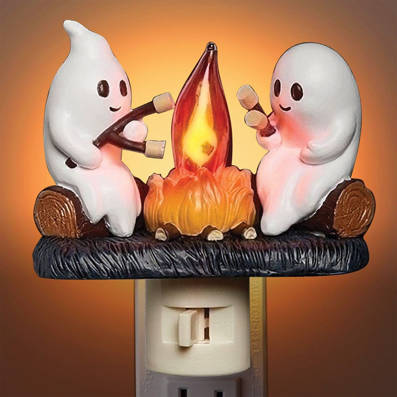 Halloween Ghost Socket Ghost Campfire Flickering Nightlight