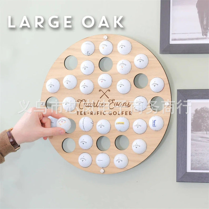 Personalized Golf Ball Wall Art Golf Gift Golf Rack Father's Day Wooden Tag