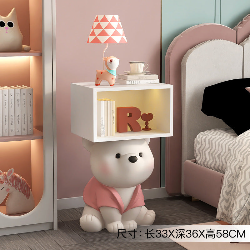 Cartoon Bear Children's Room Bedroom Bedside Cabinet Storage Cabinet Ornaments Living Room Sofa Side Home Decorations