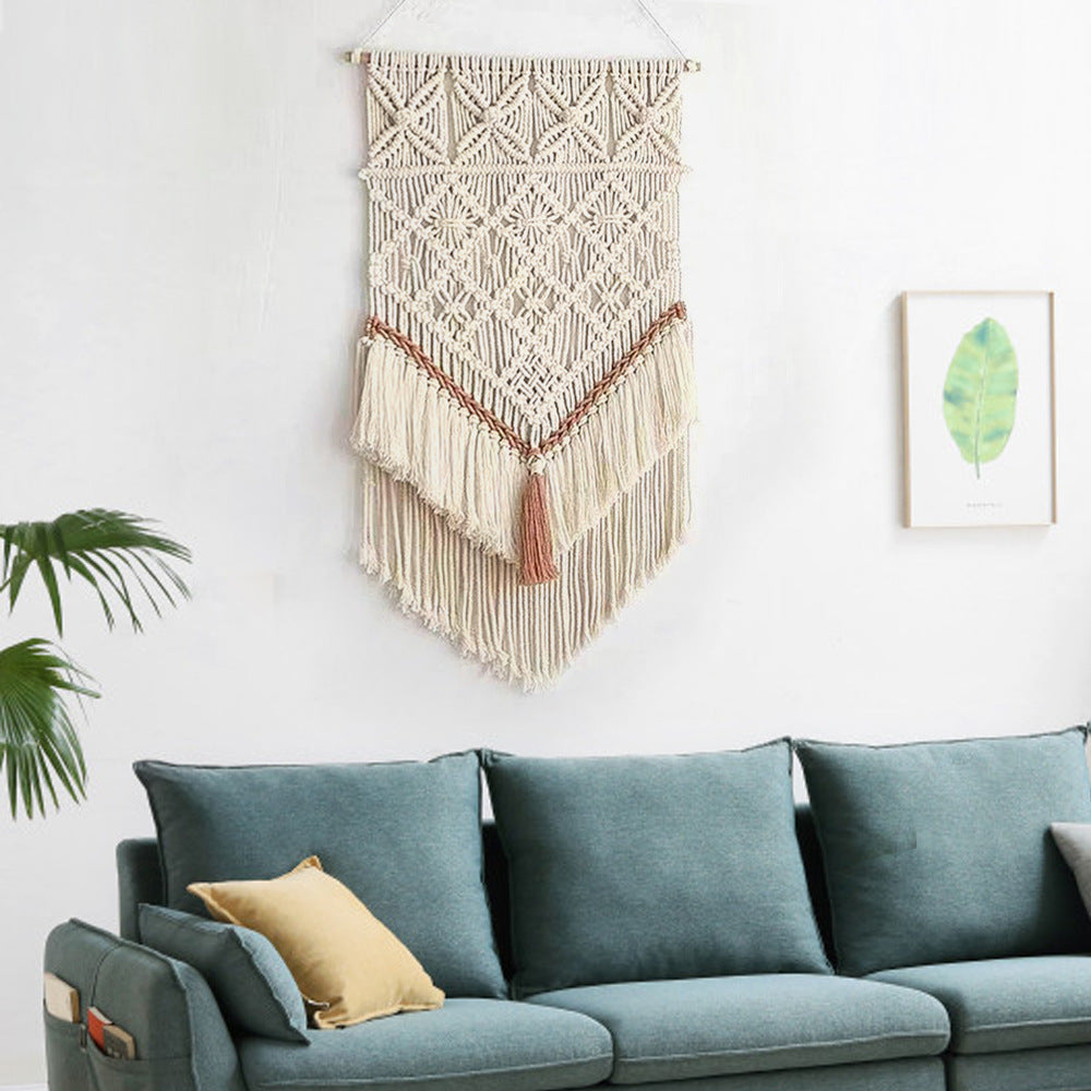 Hand-woven Tapestry Tassel Hanging Ornaments Bohemian Style Homestay Home Decoration Living Room Bedroom Wall Hanging