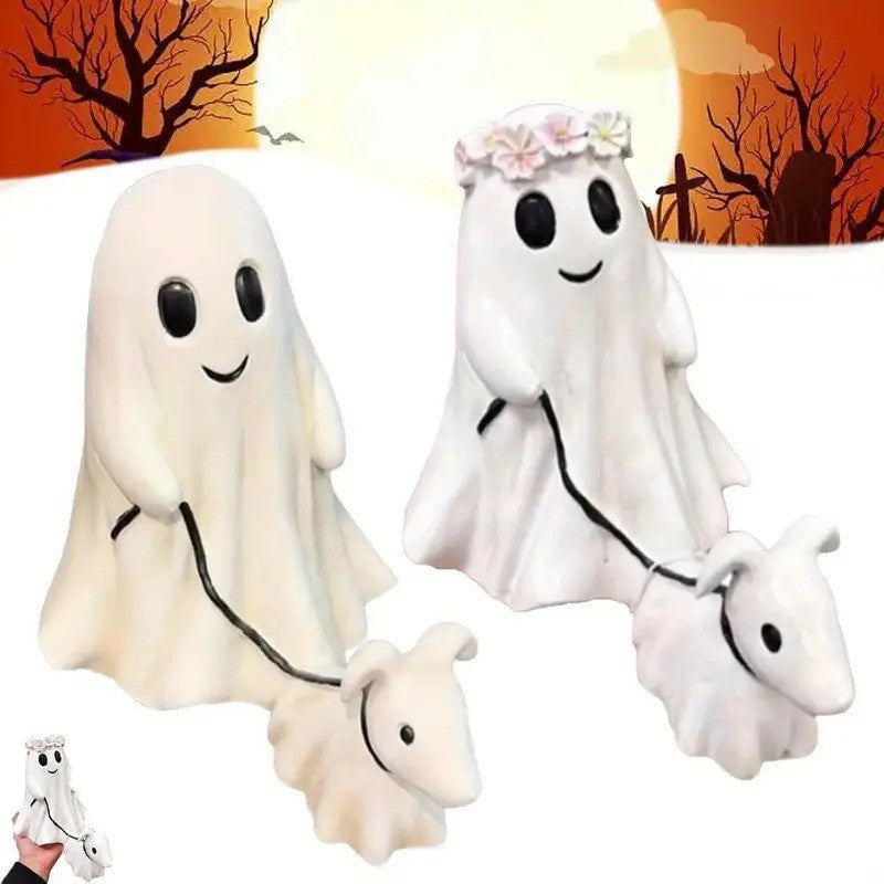 Halloween Cute Ghost Sheep Desktop Ornaments Light Luxury Home Living Room Resin Crafts