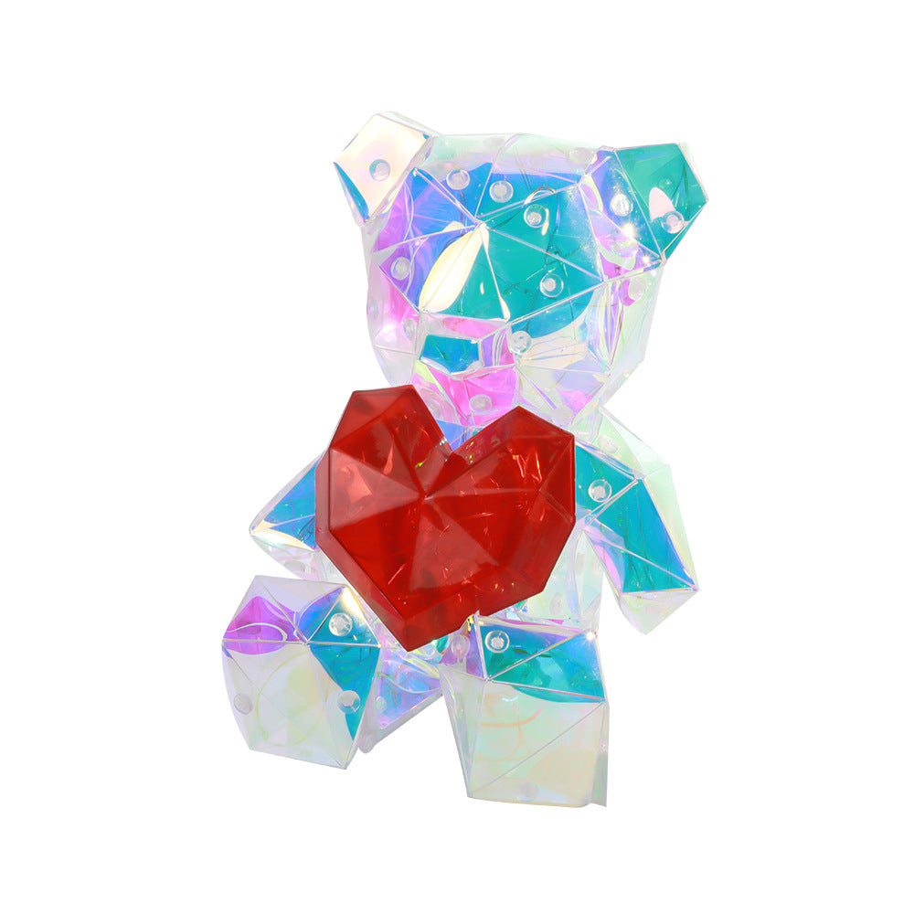 Colorful Bear Birthday Gift Diy Decoration Valentine's Day Gift Bear Night Light