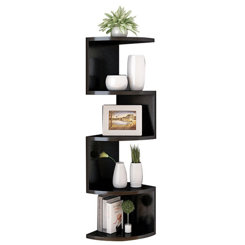 Storage Rack Creative Home Wall Corner Triangle Storage Rack Wall Hanging 5-layer Semicircle Partition Wall Corner Bookshelf