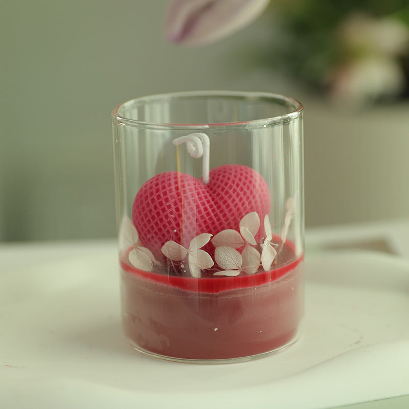 Handmade Scented Candle Sample Creative Handmade Birthday Gift Ornaments Cute Strawberry Shape Accompanying Gift Scented Candle