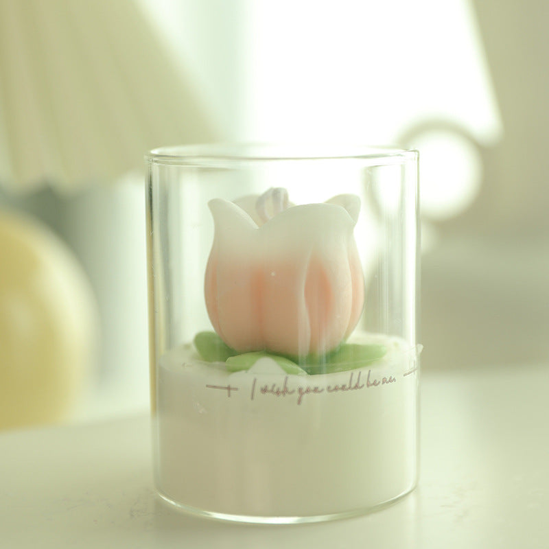 Handmade Scented Candle Sample Creative Handmade Birthday Gift Ornaments Cute Strawberry Shape Accompanying Gift Scented Candle