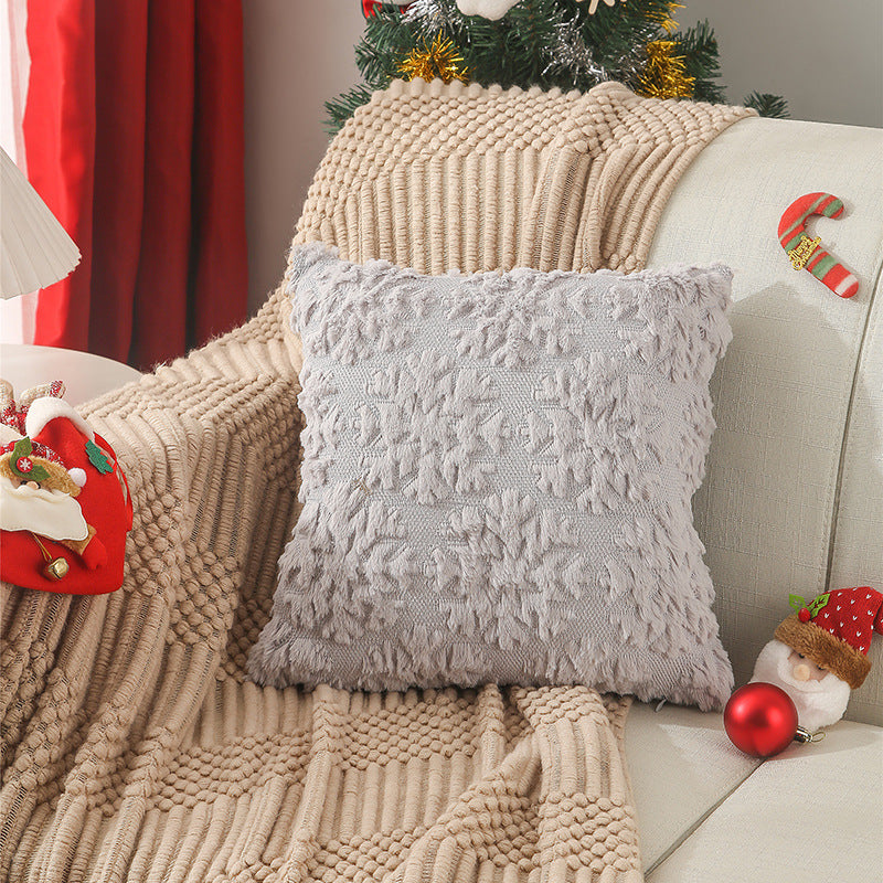 Christmas Pillow Quilted Cross-border Nordic Simple Home Sofa Cushion Cover PV Plush Pillow Cover