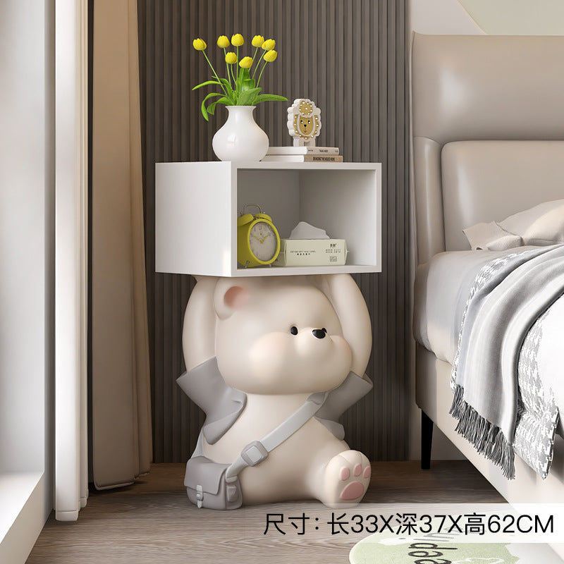 Cartoon Bear Children's Room Bedroom Bedside Cabinet Storage Cabinet Ornaments Living Room Sofa Side Home Decorations