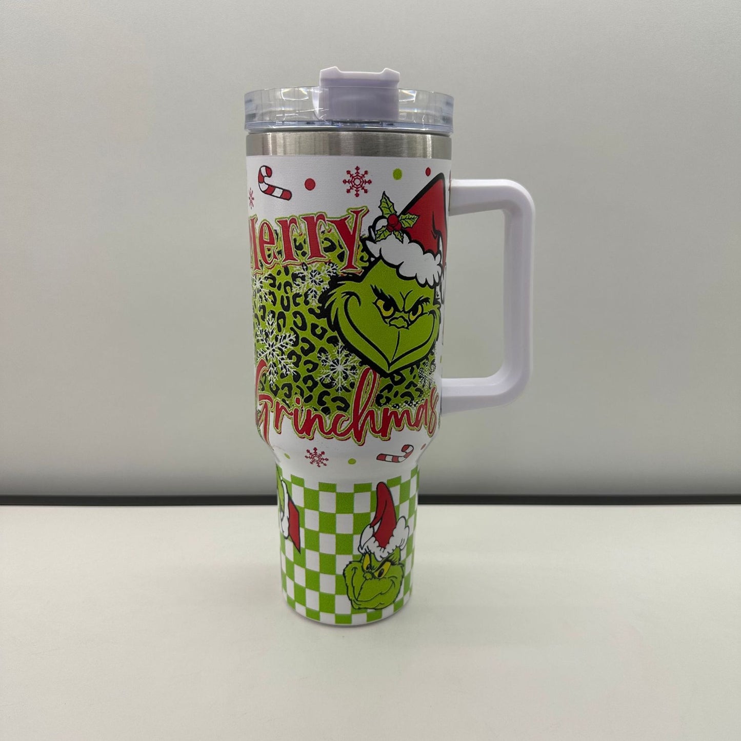 Christmas Grinch Generation 40oz Car Ice Cup 304 Stainless Steel Thermos Cup