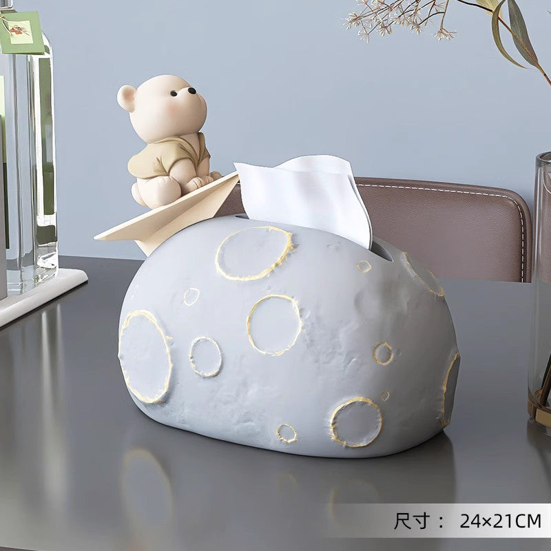 Cream Style Ins Cute Tissue Box Home Living Room Coffee Table Paper Box Desktop Creative Storage Napkin Box