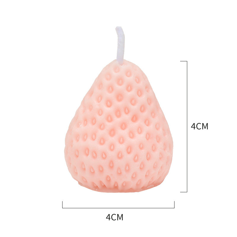 Handmade Scented Candle Sample Creative Handmade Birthday Gift Ornaments Cute Strawberry Shape Accompanying Gift Scented Candle