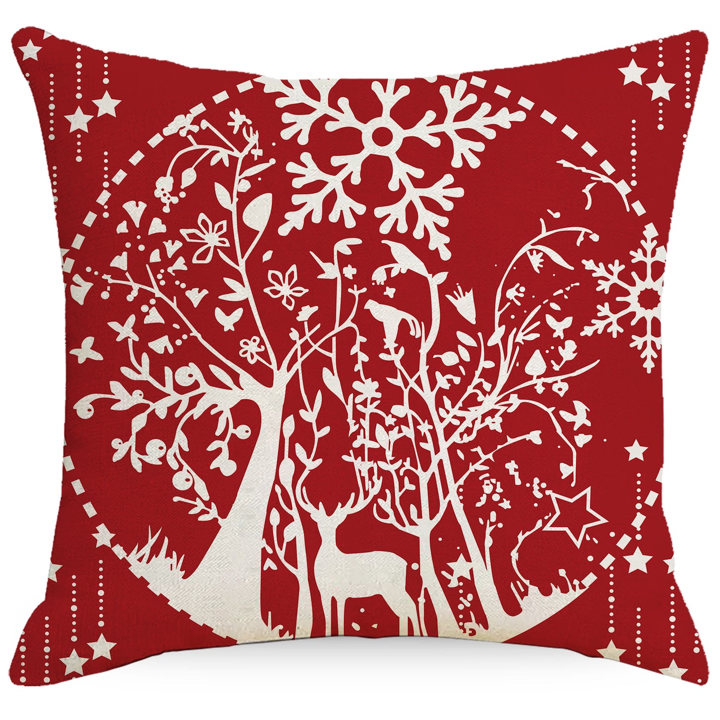 Christmas Linen Pillow Cover Nordic Holiday Home Decoration Pillow Sofa Car Cushion Cover