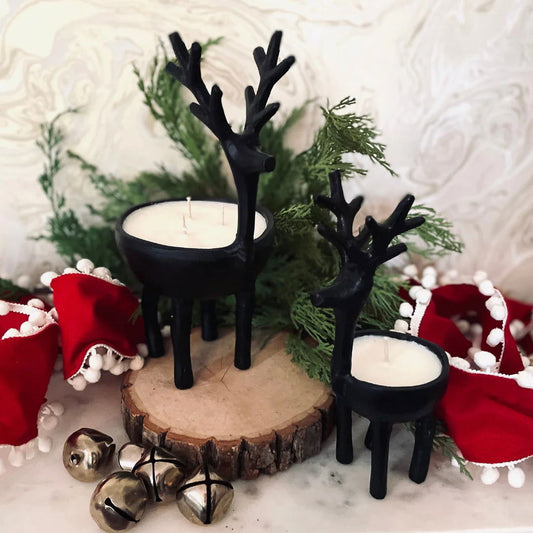 On Dasher On Dancer Candle Set Metal Reindeer Aromatherapy Candle Decoration Christmas - DigiVirt
